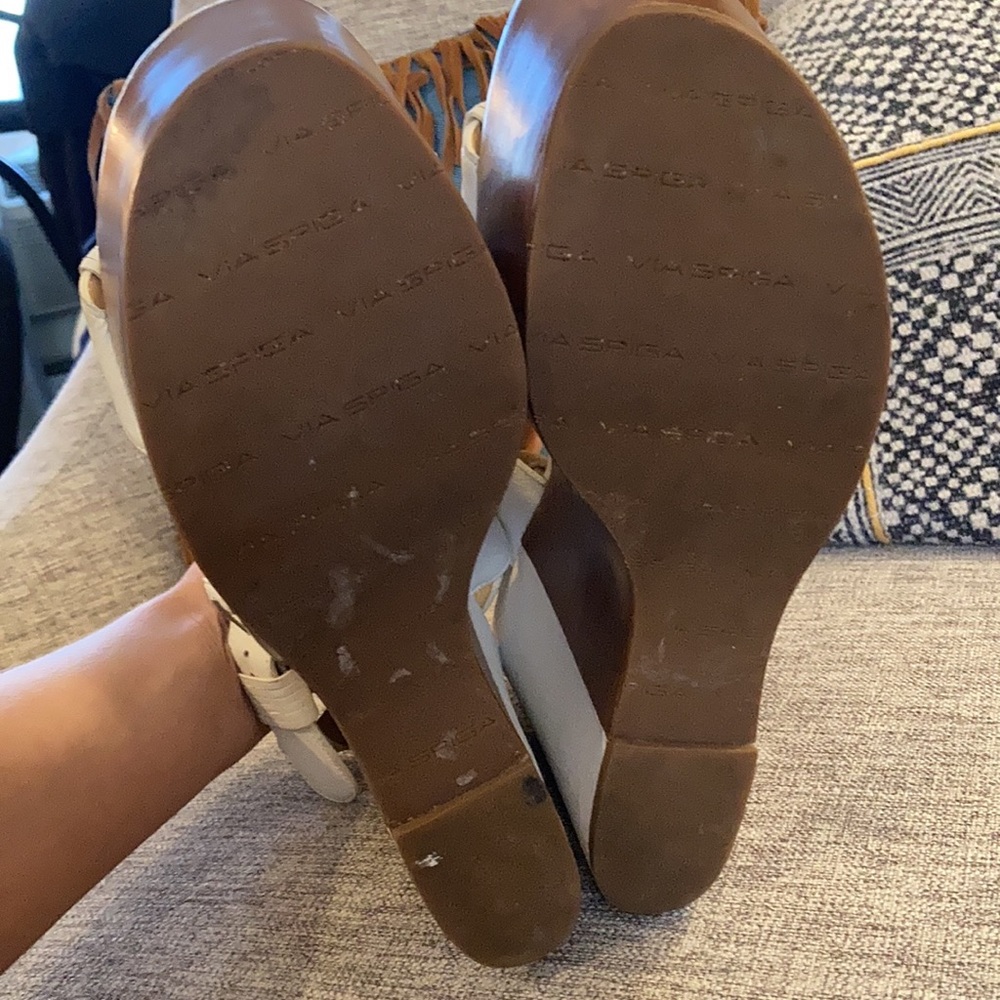 Via spiga sz 10 white/wood platform - Picture 9 of 12